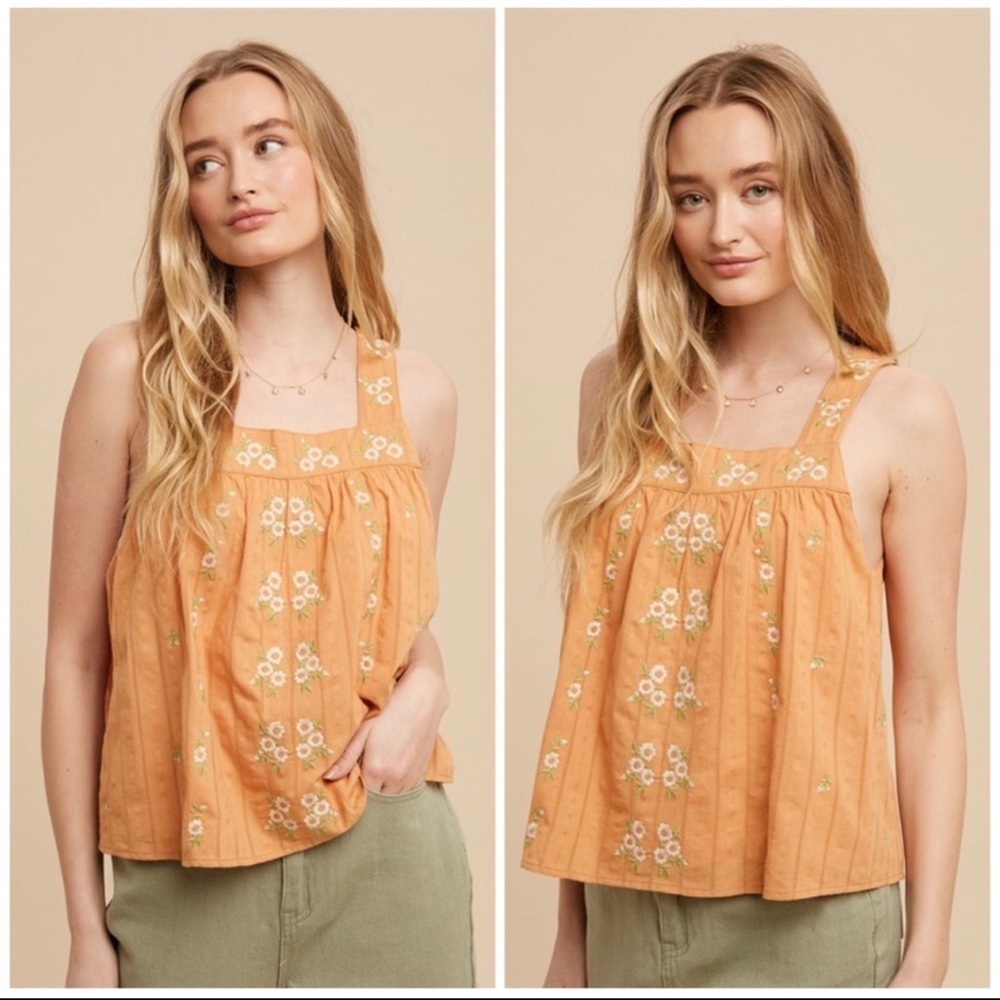 The GIULIA Floral Embroidered Swing Tank